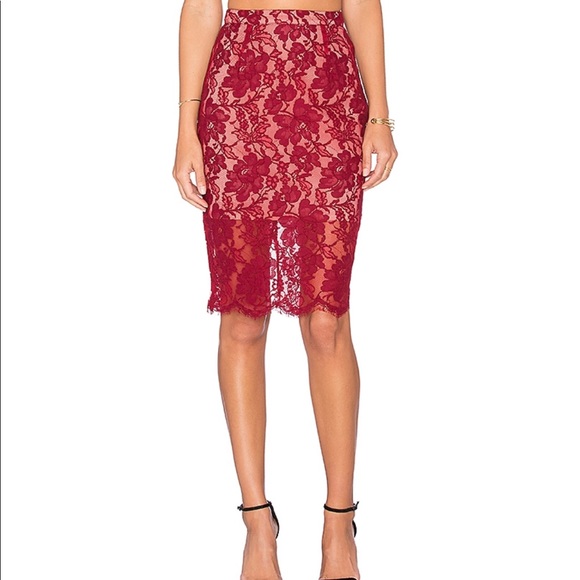 X REVOLVE NBD Bad Reputation Skirt Red - Picture 1 of 6